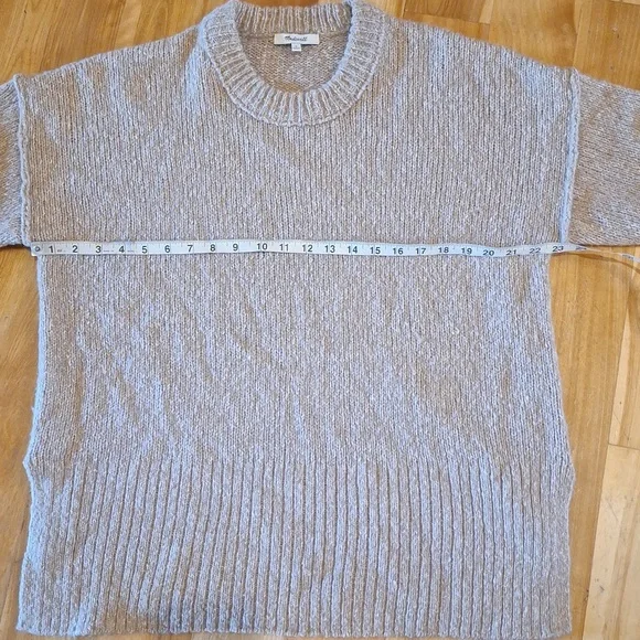 Madewell Oversized Knit Alpaca Cotton Blend Sweater Womens Size Medium Tan - Picture 6 of 10